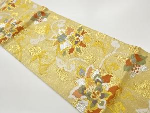 モール唐草花模様織出し袋帯